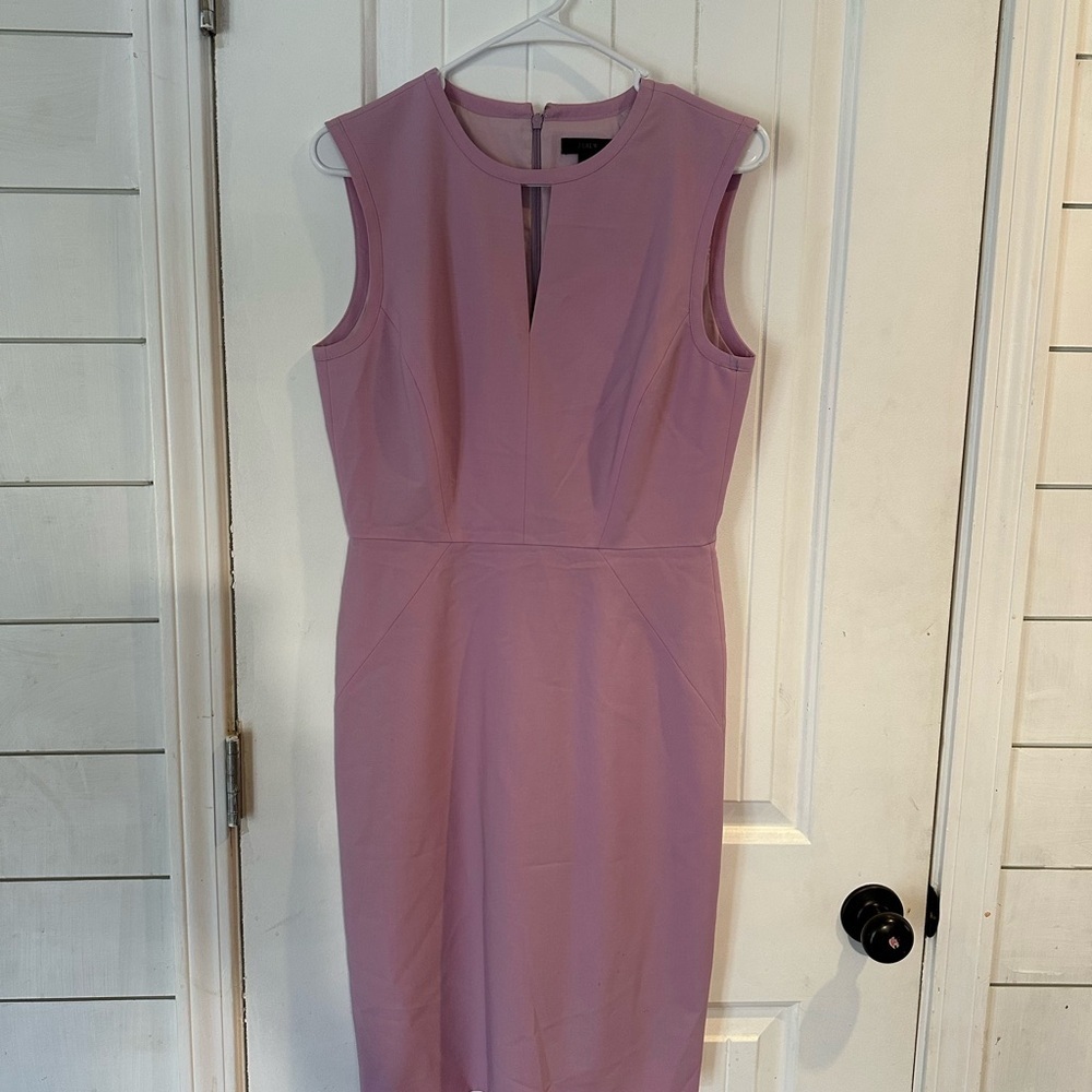 J. Crew Sleeveless Midi Dress in Soft Pink